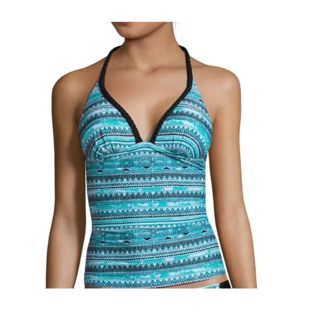 Arizona Push Up Tankini Swim Top Teal Size S